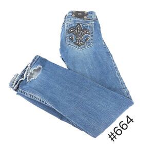 Miss Me JP5075 Boot Denim Medium Wash Jeans Womens Size 28 Blue